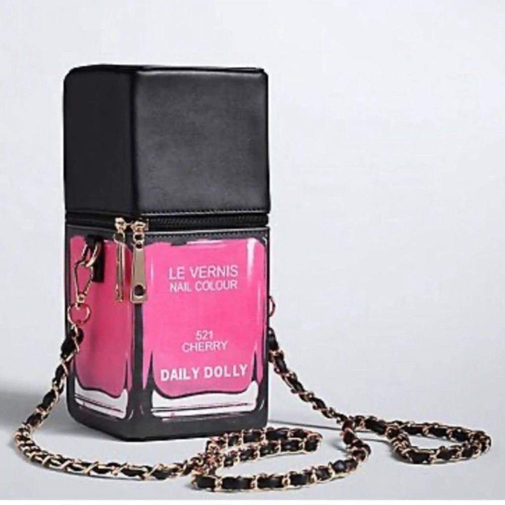 Pink Nail Polish Shoulder Bag
